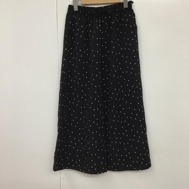 サマンサモスモスブルー Samansa Mos2 blue ボトムス ボトムス ワイドパンツ FREE ドット 黒 / ブラック /  レディース USED 古着 中古 10131888