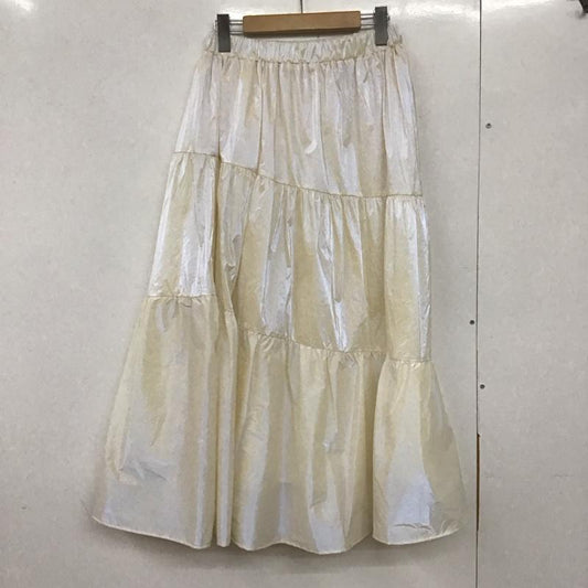 エヘカソポ ehka sopo スカート ロングスカート M 無地 白 / ホワイト /  レディース USED 古着 中古 10133813