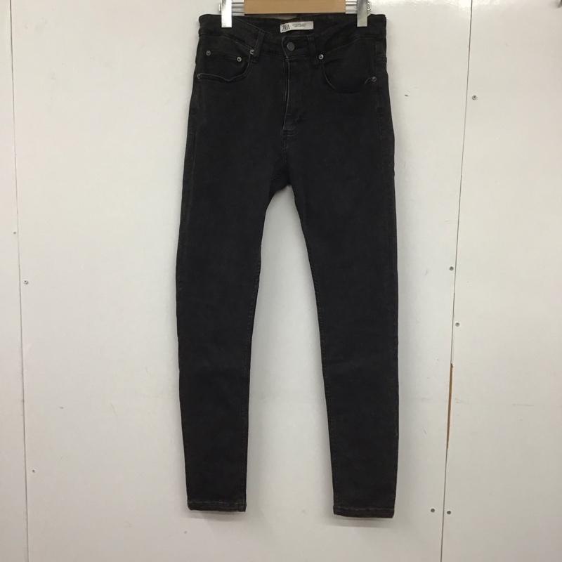 ザラ ZARA パンツ デニム、ジーンズ 5575 415 822 スキニー ストレッチ EU40 無地 黒 / ブラック /  レディース USED 古着 中古 10140201