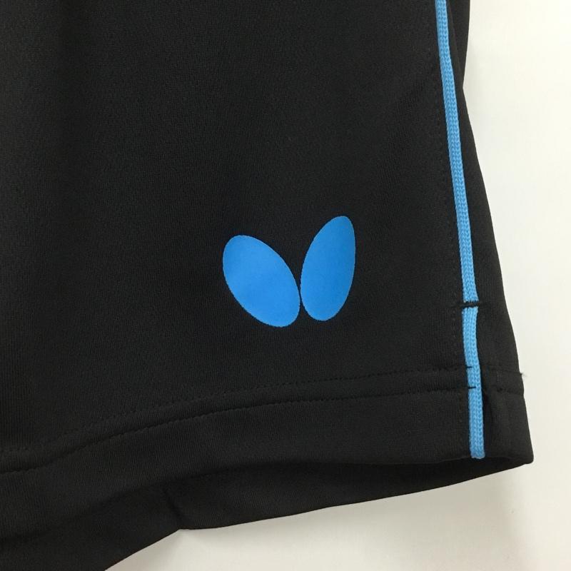 バタフライ BUTTERFLY パンツ ショートパンツ 51970-174 卓球パンツ パステップパンツ2 タグ付き L ワンポイント 黒 / ブラック / X 水色 / ライトブルー /  メンズ USED 古着 中古 10135685