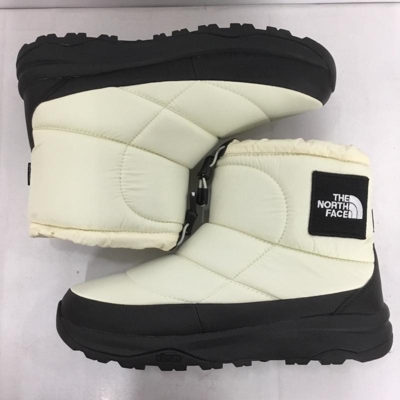 ザノースフェイス THE NORTH FACE アウトドアシューズ アウトドアシューズ NF52280 ヌプシ ブーティ ウォータープルーフ ロゴ ショート スノーブーツ 27cm 箱有 27.0cm ロゴ、文字 黒 / ブラック / X オフホワイト / オフホワイト /  メンズ USED 古着 中古 10140792