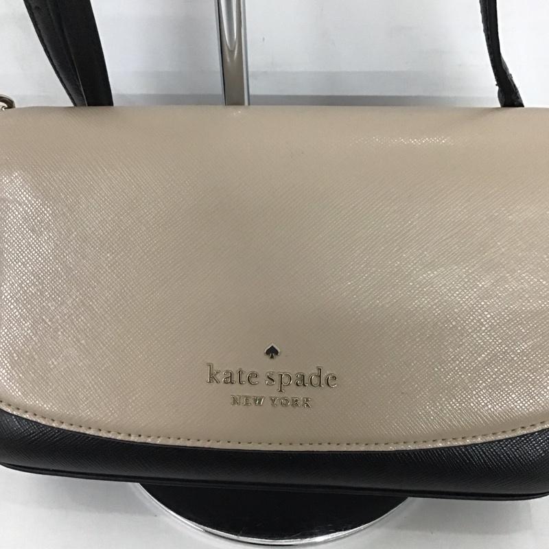 ケイトスペード Kate Spade ショルダーバッグ ショルダーバッグ バイカラー ロゴ、文字 黒 / ブラック / X ベージュ / ベージュ /  レディース USED 古着 中古 10123181