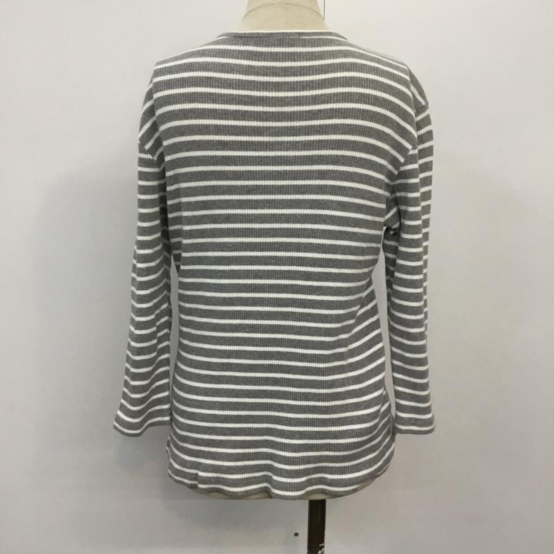 エル ELLE カットソー 長袖 ボーダー 40 ボーダー柄 灰 / グレー /  レディース USED 古着 中古 10044125