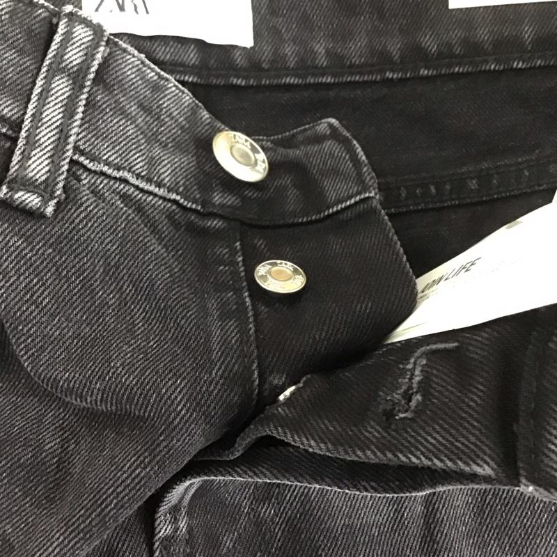 ザラ ZARA パンツ デニム、ジーンズ 2569 264 922 ハイライズ ストレート 無地 黒 / ブラック /  レディース USED 古着 中古 10111533