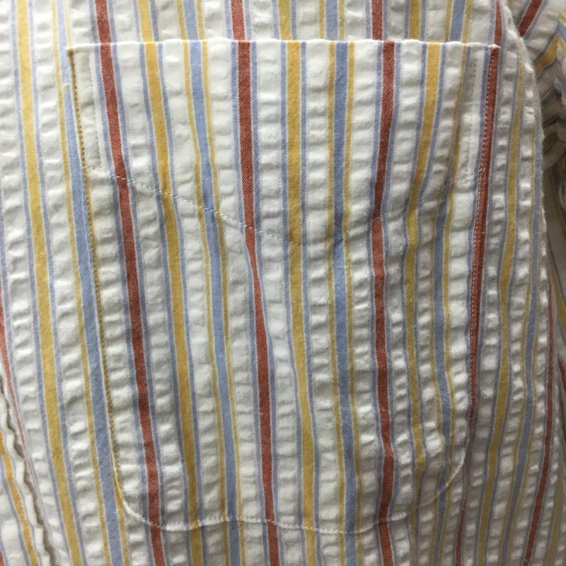 ニューヨーカー NEWYORKER シャツ、ブラウス 半袖 半袖シャツ カラーシャツ 半袖カットソー ストライプシャツ L ストライプ マルチカラー / マルチカラー /  メンズ USED 古着 中古 10115822