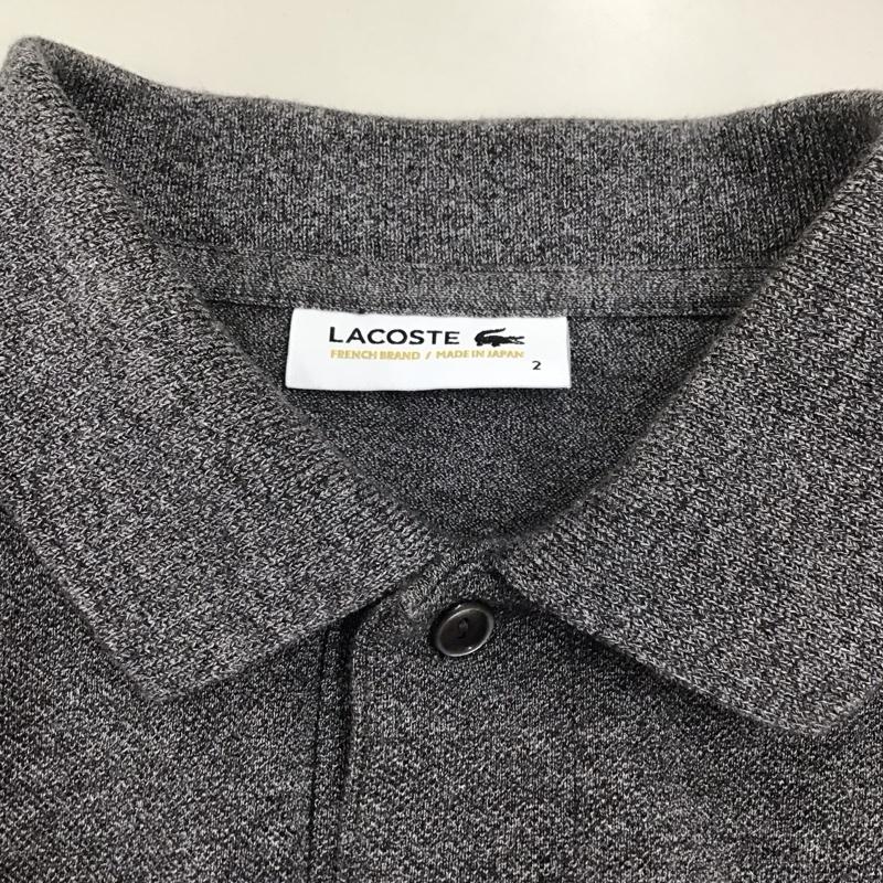 ラコステ LACOSTE ポロシャツ 半袖 L1264A 日本製 ワニ 2 ワンポイント 灰 / グレー /  メンズ USED 古着 中古 10112390