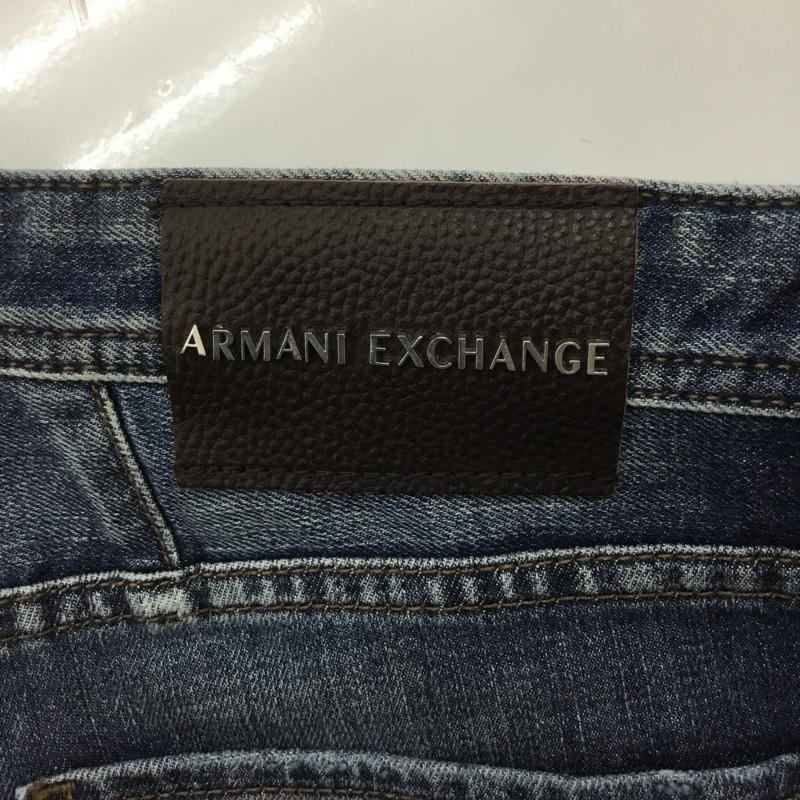 アルマーニエクスチェンジ ARMANI EXCHANGE パンツ デニム、ジーンズ デニムパンツ ストレートパンツ ワイドパンツ カジュアルパンツ 36 無地 インディゴ / インディゴ /  メンズ USED 古着 中古 10120474