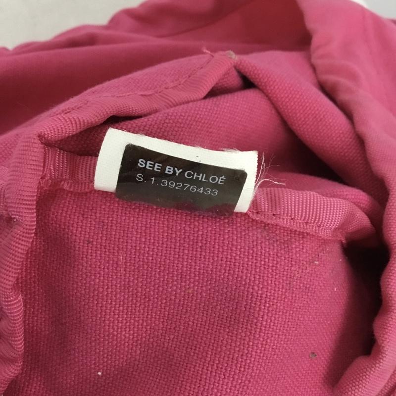 シーバイクロエ SEE BY CHLOE トートバッグ トートバッグ 犬モチーフ ドッグプリント ロゴ、文字 桃 / ピンク /  レディース USED 古着 中古 10148811