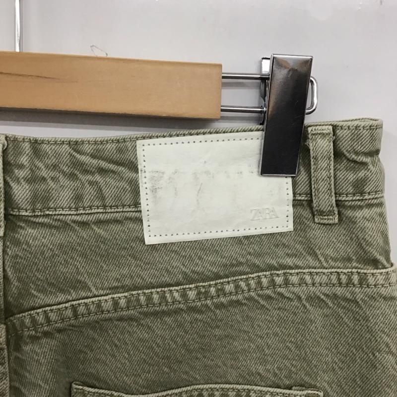 ザラ ZARA パンツ デニム、ジーンズ デニムパンツ ワイドパンツ カジュアルパンツ 38インチ 無地 カーキ / カーキ /  メンズ USED 古着 中古 10149603