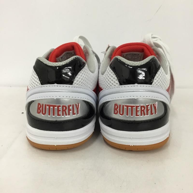 バタフライ BUTTERFLY スニーカー スニーカー NXB1301 93600 レゾライン トライネックス 卓球シューズ 25cm 箱有 25.0cm ロゴ、文字 白 / ホワイト / X 黒 / ブラック / X 赤 / レッド / X 銀 / シルバー /  レディース USED 古着 中古 10147931