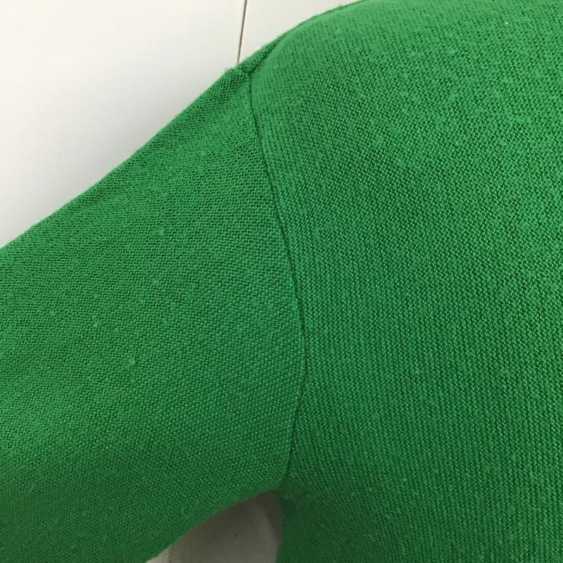 ラコステ LACOSTE カーディガン 長袖 70s　アクリルニット　カーディガン　IZOD XL ロゴ、文字 緑 / グリーン /  メンズ USED 古着 中古 10118296