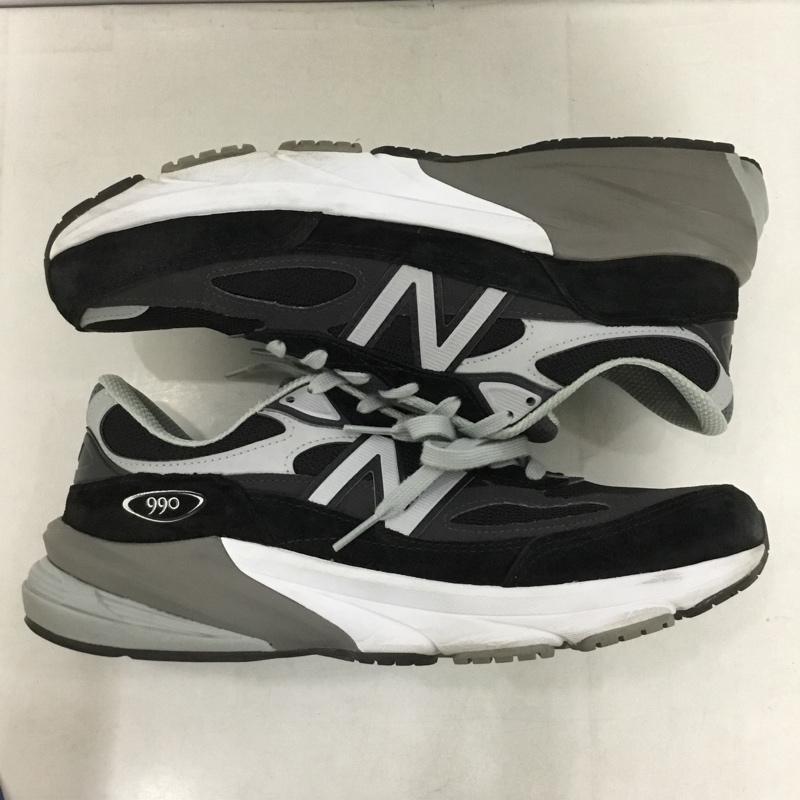 ニューバランス New Balance スニーカー スニーカー M990 BK6 MADE IN USA 28cm 28.0cm ロゴ、文字 黒 / ブラック / X 灰 / グレー /  メンズ USED 古着 中古 10146032