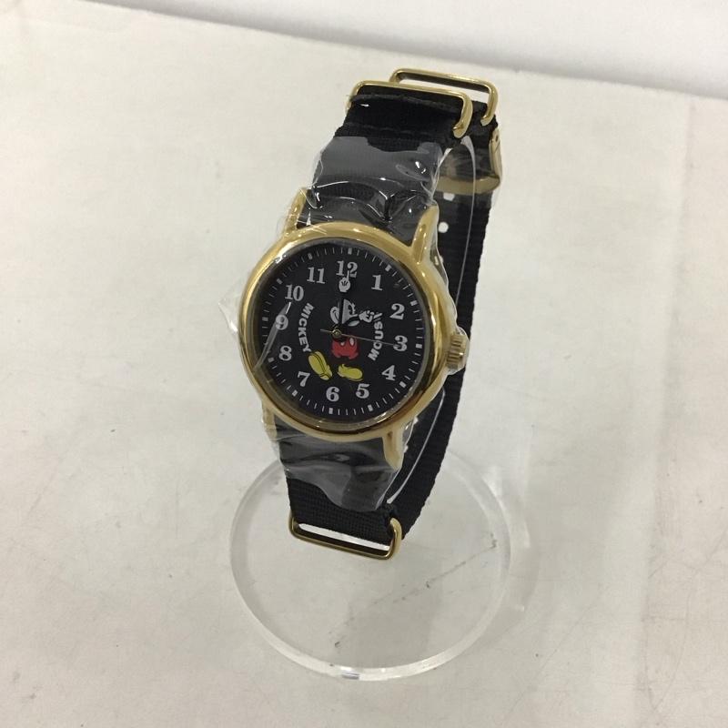 ディズニー Disney 腕時計 アナログ（クォーツ式） ミッキーマウス キャラクター 黒 / ブラック /  レディース USED 古着 中古 10145189