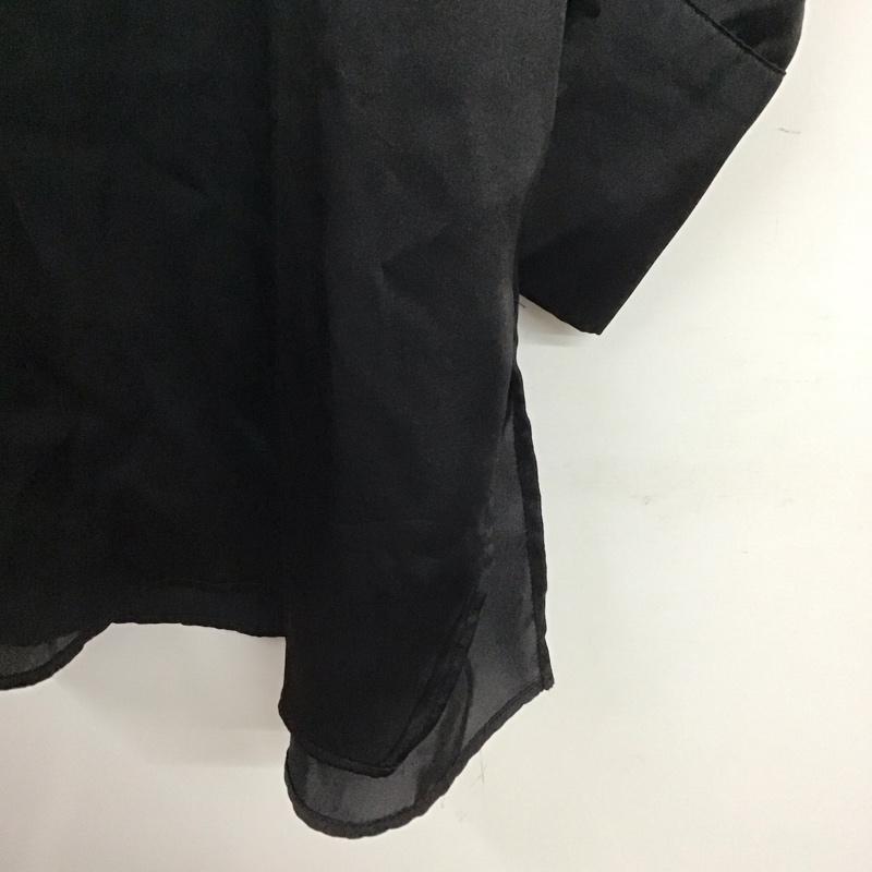 ザラ ZARA シャツ、ブラウス 長袖 3666 156 800 ドロップショルダー L 無地 黒 / ブラック /  レディース USED 古着 中古 10131107