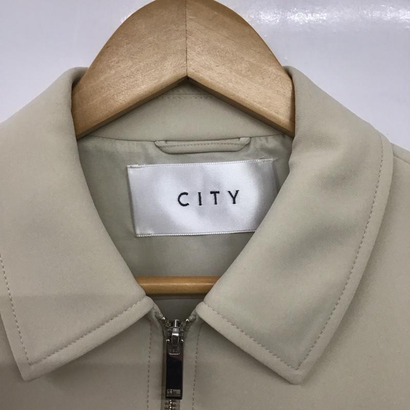 シティ CITY ジャケット、上着 ジャケット、ブレザー ジップアップジャケット アウター カラージャケット 1 無地 アイボリー / アイボリー /  メンズ USED 古着 中古 10146110