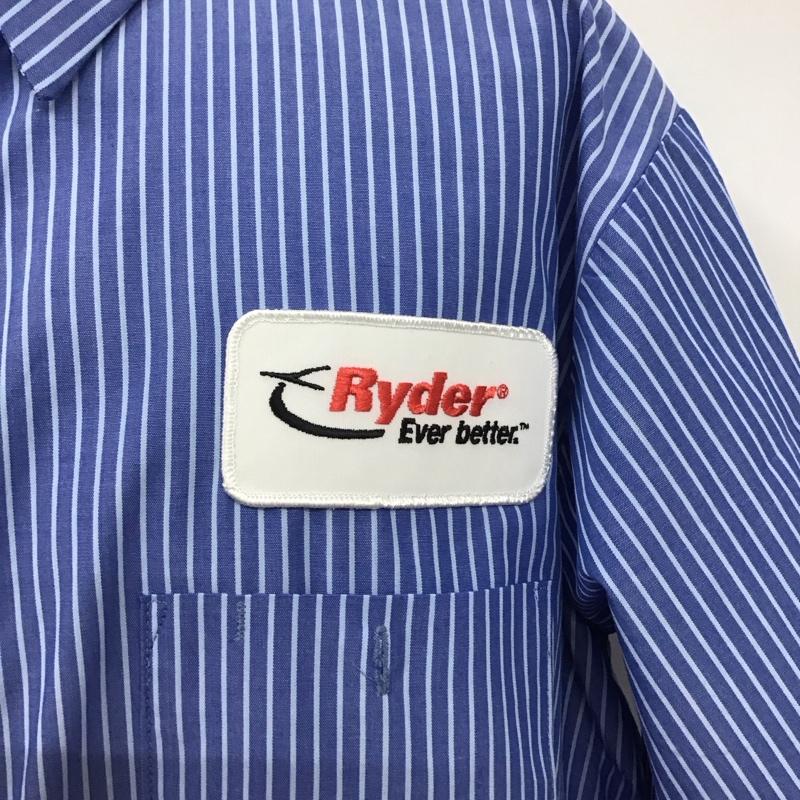 古着 USED シャツ、ブラウス 半袖 UniFirst ストライプ 水色 / ライトブルー /  メンズ USED 古着 中古 10108017