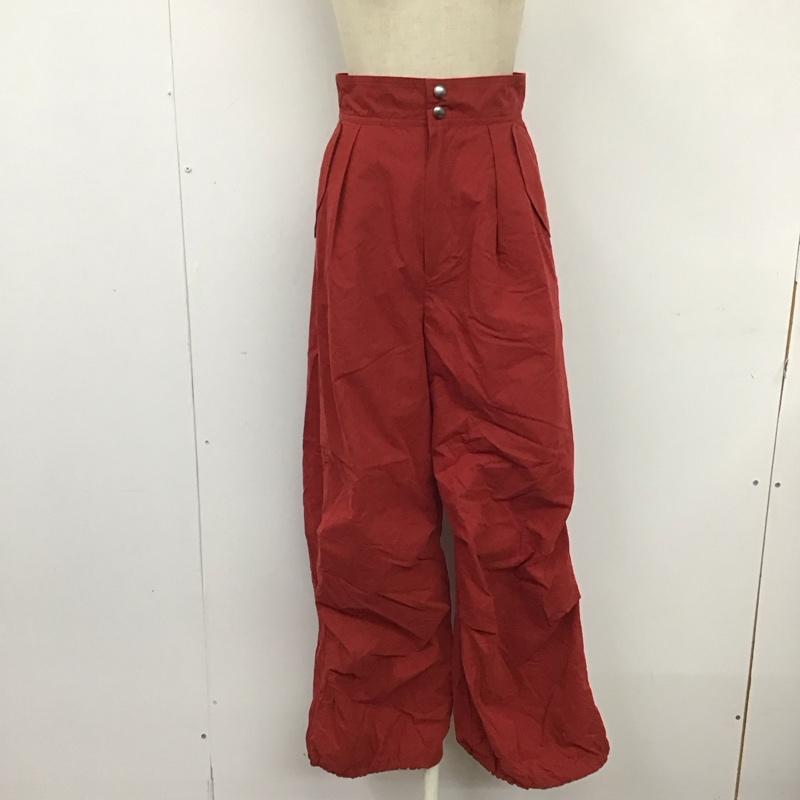 マウジー MOUSSY ボトムス ボトムス 010FSK30-1400 DRAWSTRING TUCK PANTS タックパンツ 1 無地 赤 / レッド /  レディース USED 古着 中古 10120871