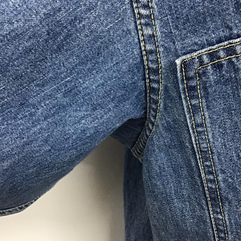 ネペンテス NEPENTHES シャツ、ブラウス 長袖 長袖シャツ デニムシャツ カジュアルシャツ カラーシャツ hoggs m-35タイプ S 無地 インディゴ / インディゴ /  メンズ USED 古着 中古 10120638