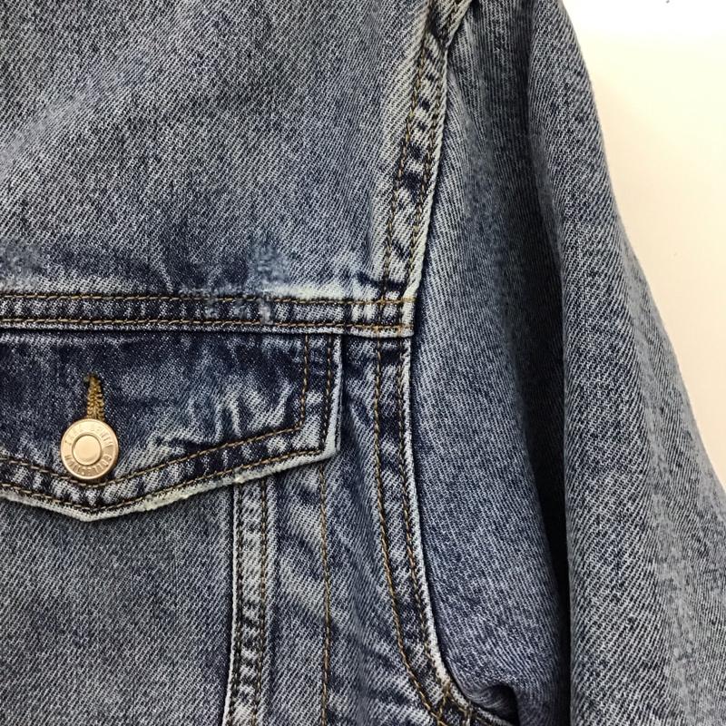 ザラ ZARA ジャケット、上着 ジャケット、ブレザー デニムジャケット Gジャン 160cm 無地 水色 / ライトブルー /  ガールズ USED 古着 中古 10121530