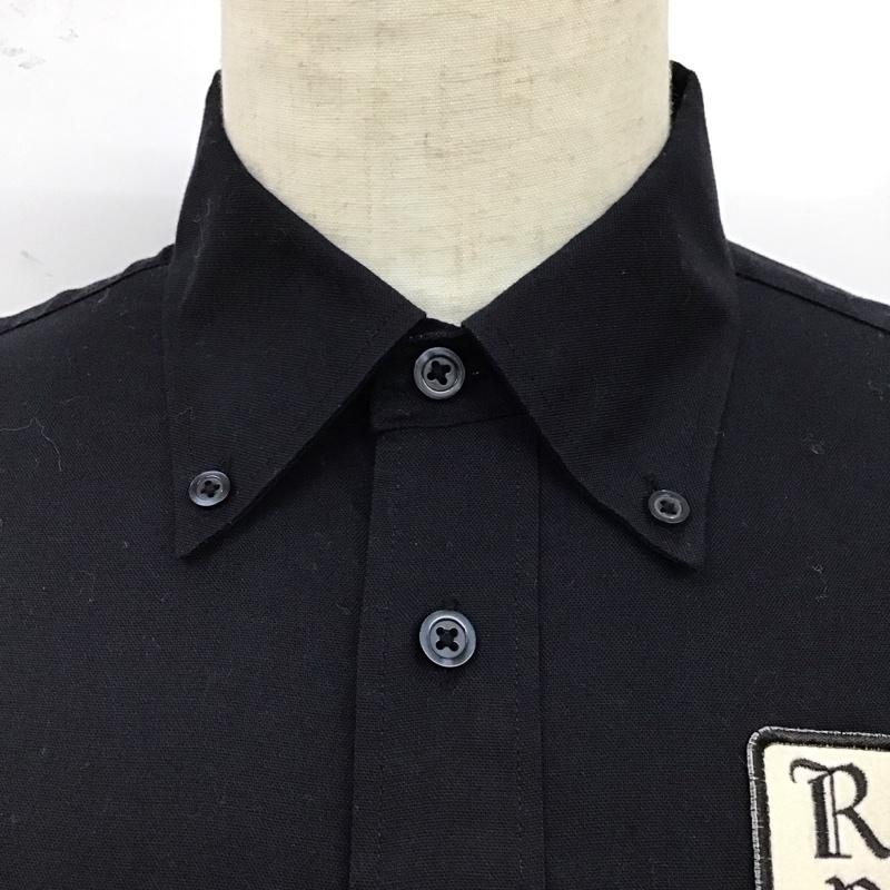 レッドキャップ RED KAP シャツ、ブラウス 半袖 半袖シャツ カラーシャツ 半袖カットソー ボタンダウンシャツ L ロゴ、文字 黒 / ブラック /  メンズ USED 古着 中古 10120000