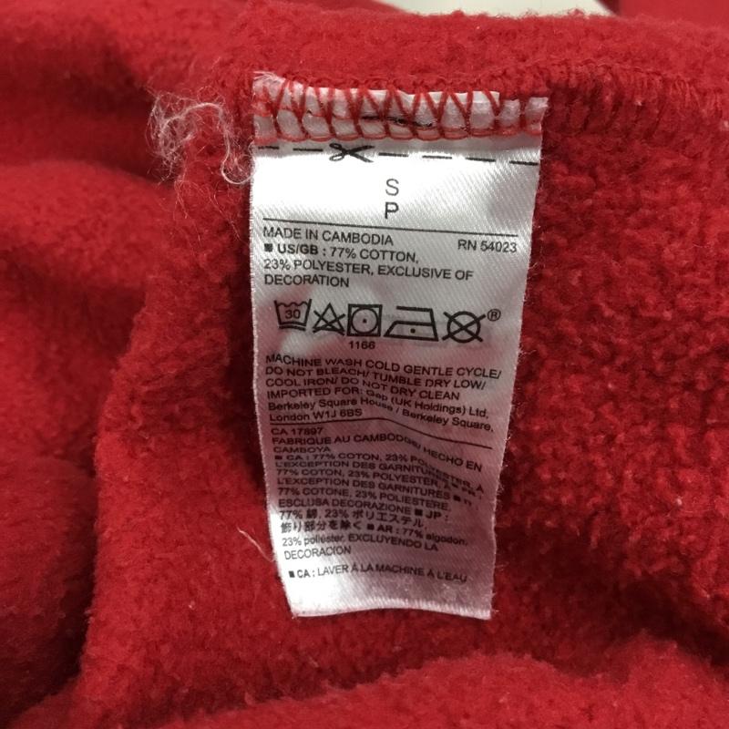 ギャップ GAP パーカー 長袖 スウェット 裏起毛 プルオーバー S ロゴ、文字 赤 / レッド /  メンズ USED 古着 中古 10118996