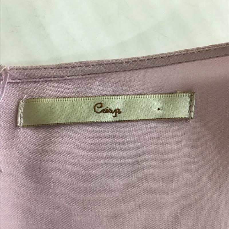 クリスプ Crisp ワンピース ロングスカート 長袖ロングワンピース Vネック フレアスカート FREE 刺繍 桃 / ピンク /  レディース USED 古着 中古 10116949