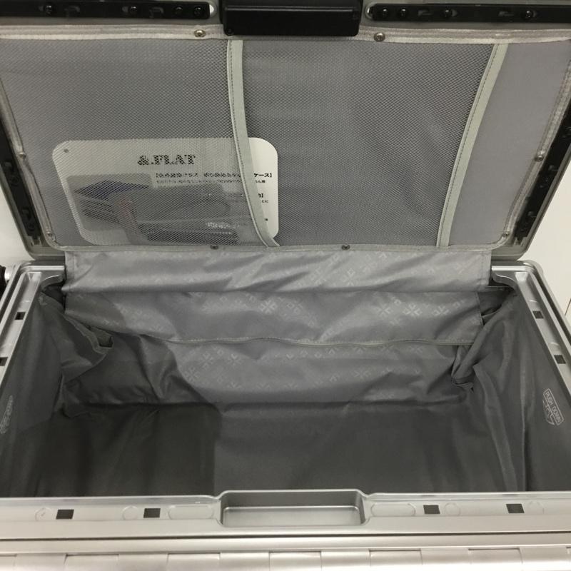 アンドフラット &.FLAT スーツケース、トランク スーツケース、トランク FL14-4-00001 折りたたみ ハードキャリーバッグ キャリーケース 箱有 ロゴ、文字 銀 / シルバー /  メンズ USED 古着 中古 10137512