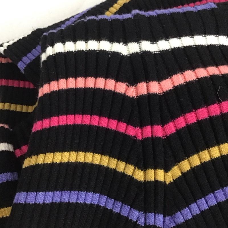 スナイデル SNIDEL ワンピース ひざ丈スカート swno225053 タイトリブニットミニワンピ ONE SIZE ボーダー柄 マルチカラー / マルチカラー /  レディース USED 古着 中古 10143014