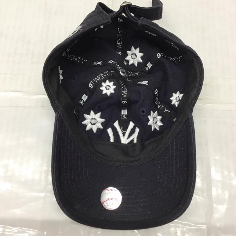 ニューエラ NEW ERA 帽子 キャップ NY フラワーキャップ 刺繍 紺 / ネイビー /  メンズ USED 古着 中古 10116986