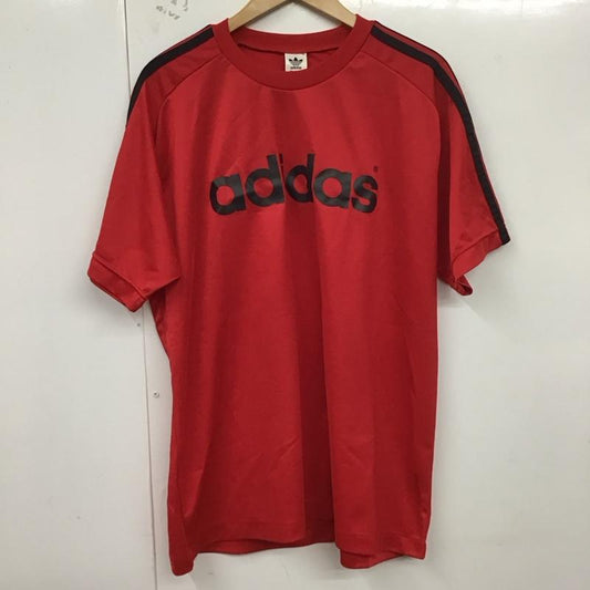 アディダス adidas Tシャツ 半袖 ロゴ、文字 X プリント 赤 / レッド /  メンズ USED 古着 中古 10128483