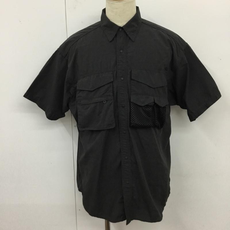 ザノースフェイス THE NORTH FACE シャツ、ブラウス 半袖 nt3320n Polyester Linen Field H/S Shirt M 無地 黒 / ブラック /  メンズ USED 古着 中古 10119859