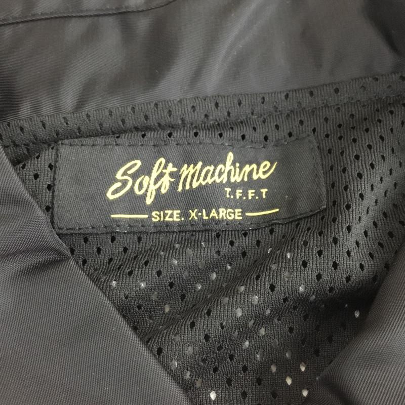 ソフト・マシーン SOFTMACHINE ジャケット、上着 ジャンパー、ブルゾン SM-24SS-001 ナイロンジャケット カジュアルジャケット アウター XL ロゴ、文字 黒 / ブラック /  メンズ USED 古着 中古 10110064