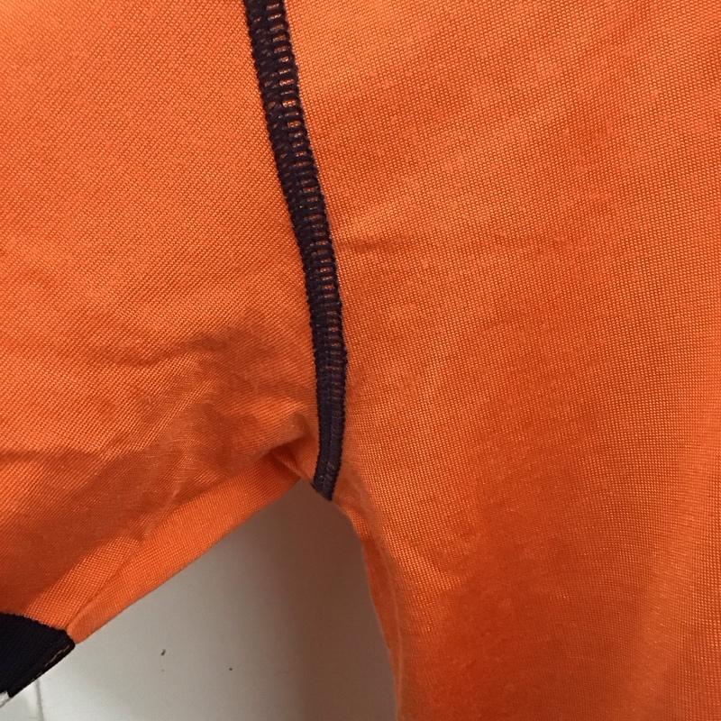 トミーヒルフィガー TOMMY HILFIGER Tシャツ 半袖 Vネック L ロゴ、文字 橙 / オレンジ /  メンズ USED 古着 中古 10108187