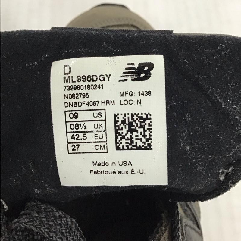 ニューバランス New Balance スニーカー スニーカー ML996DGY 27cm USA製 箱有 27.0cm ロゴ、文字 灰 / グレー /  メンズ USED 古着 中古 10122995