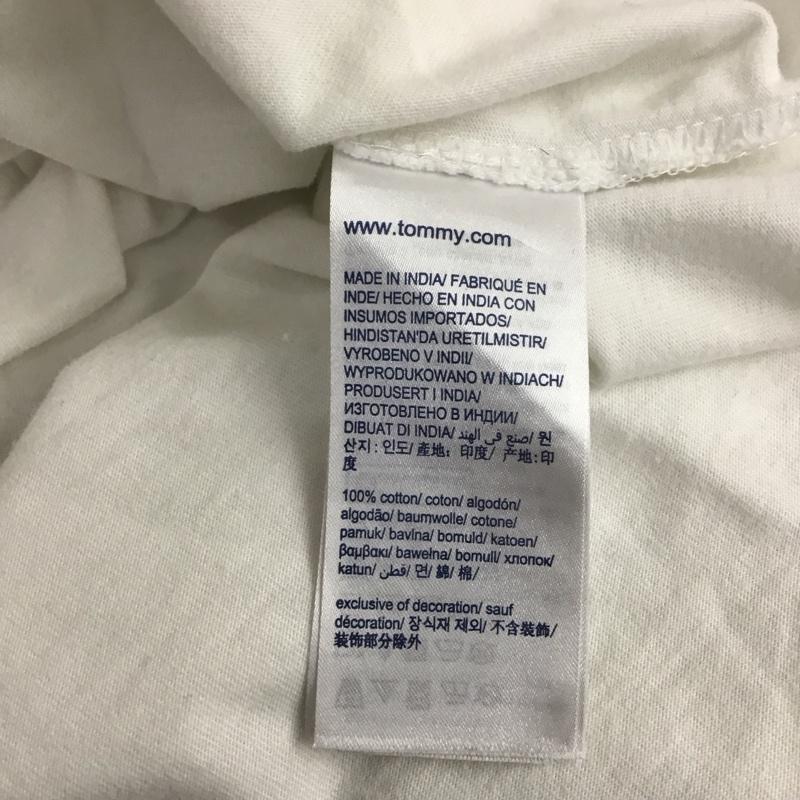 トミーヒルフィガー TOMMY HILFIGER Tシャツ 半袖 半袖カットソー プリントTシャツ クルーネックカットソー M ロゴ、文字 白 / ホワイト /  メンズ USED 古着 中古 10130890