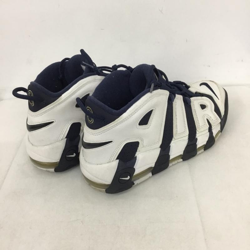 ナイキ NIKE スニーカー スニーカー 414962-104 AIR MORE UPTEMPO 28cm 28.0cm ロゴ、文字 白 / ホワイト / X 紺 / ネイビー /  メンズ USED 古着 中古 10131667