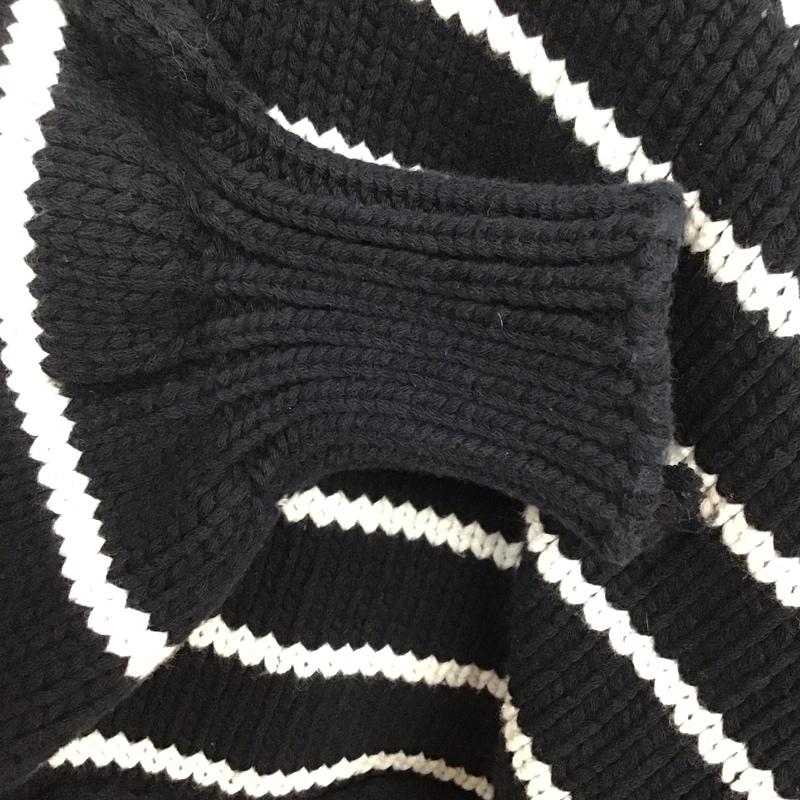 ザラ ZARA ニット、セーター 長袖 M ボーダー柄 紺 / ネイビー /  レディース USED 古着 中古 10131570