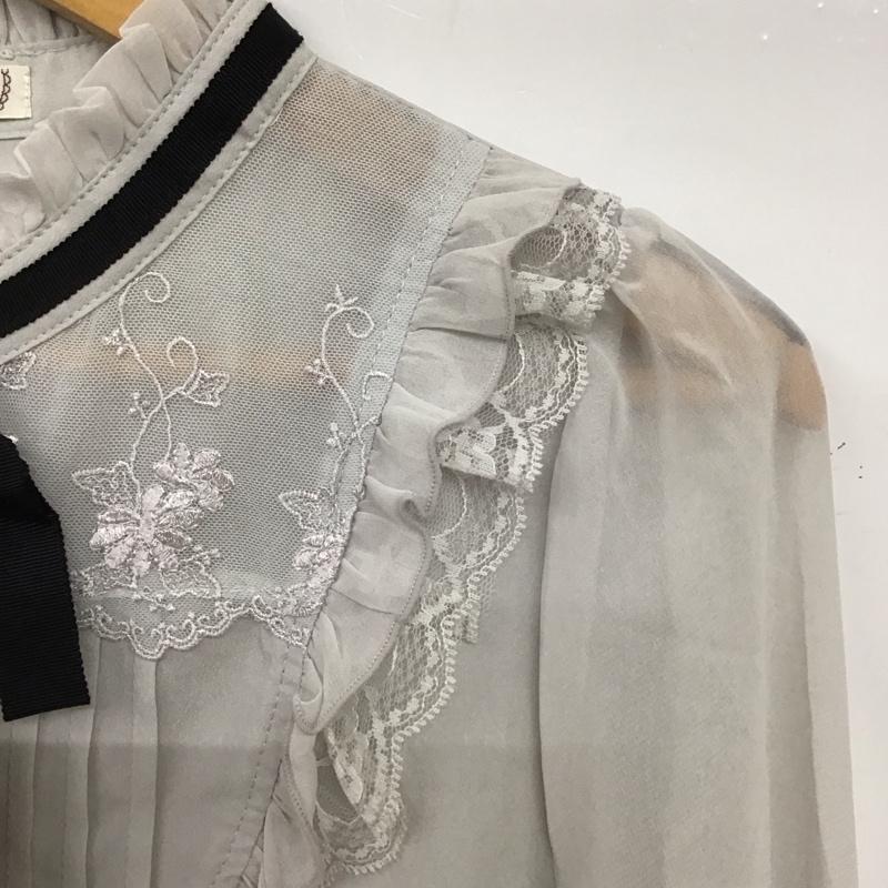 アクシーズファム axes femme シャツ、ブラウス 長袖 M 無地 灰 / グレー /  レディース USED 古着 中古 10150997