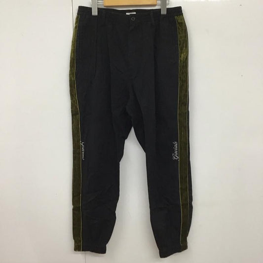 ガヴィル GAVIAL パンツ ワークパンツ、ペインターパンツ カジュアルパンツ ワークパンツ ワイドパンツ サイドラインパンツ L ロゴ、文字 黒 / ブラック / X 緑 / グリーン /  メンズ USED 古着 中古 10109796