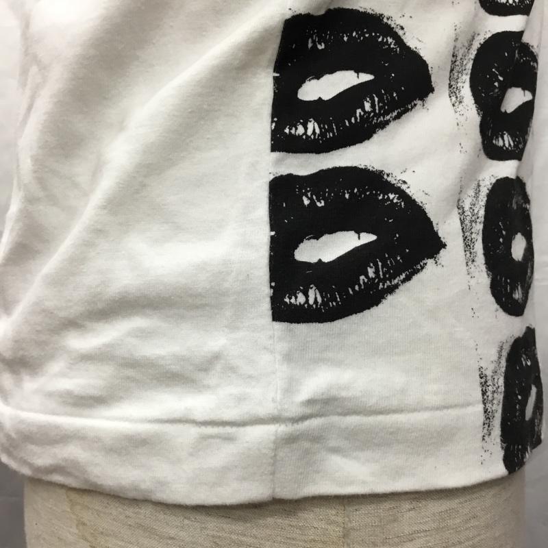 コムデギャルソン COMME des GARCONS Tシャツ 半袖 半袖カットソー プリントTシャツ クルーネックカットソー S プリント 白 / ホワイト /  メンズ USED 古着 中古 10115771