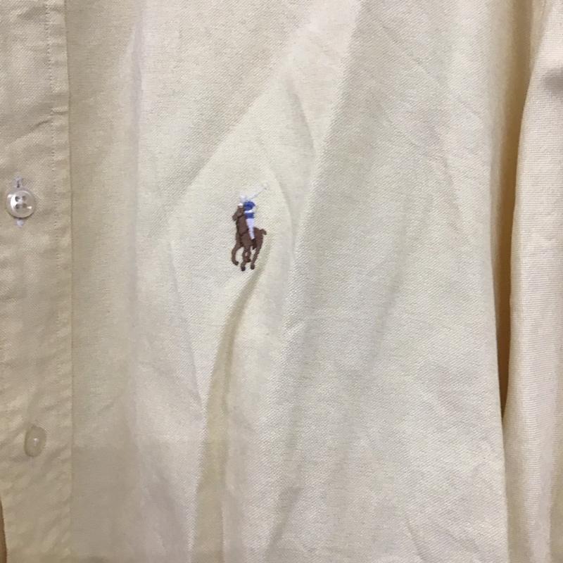 ラルフローレン RALPHLAUREN シャツ、ブラウス 長袖 ボタンダウンシャツ 無地 黄 / イエロー /  メンズ USED 古着 中古 10128547