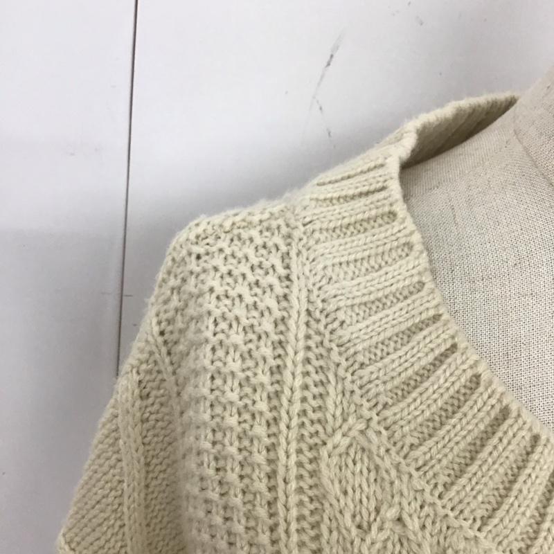 エヘカソポ ehka sopo ニット、セーター 長袖 FREE 無地 アイボリー / アイボリー /  レディース USED 古着 中古 10122206