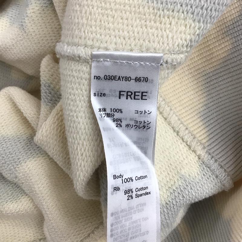 スライ SLY トレーナー 長袖 030eay80-6670 OVER BLEACH DAMAGE SW トップス FREE 総柄 マルチカラー / マルチカラー /  レディース USED 古着 中古 10119784