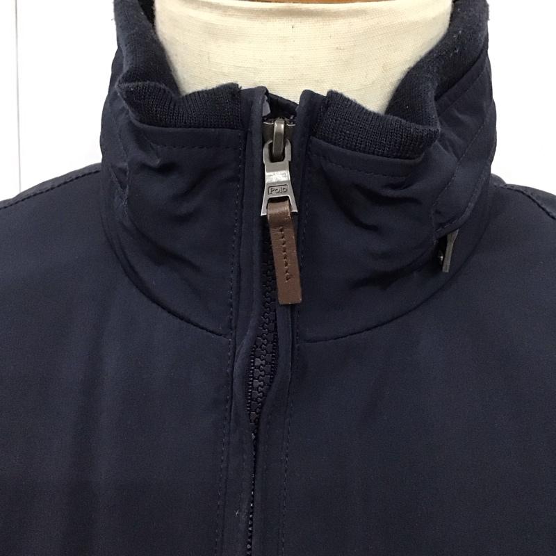 ポロラルフローレン POLO RALPH LAUREN ジャケット、上着 ジャンパー、ブルゾン ジップアップジャケット ジャンパー ジャケット カジュアルジャケット アウター S ロゴ、文字 紺 / ネイビー /  メンズ USED 古着 中古 10121029
