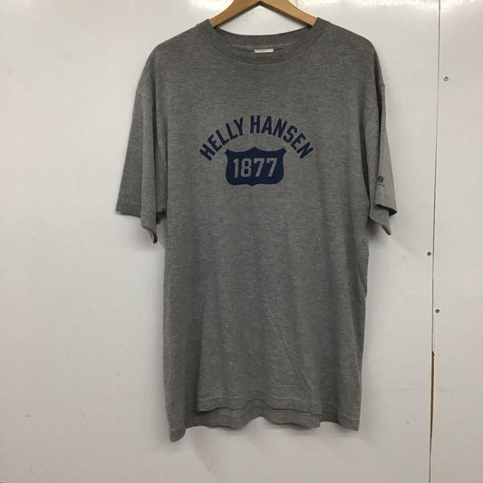 ヘリーハンセン HELLY HANSEN Tシャツ 半袖 半袖カットソー プリントTシャツ クルーネックカットソー XL プリント 灰 / グレー /  メンズ USED 古着 中古 10138578