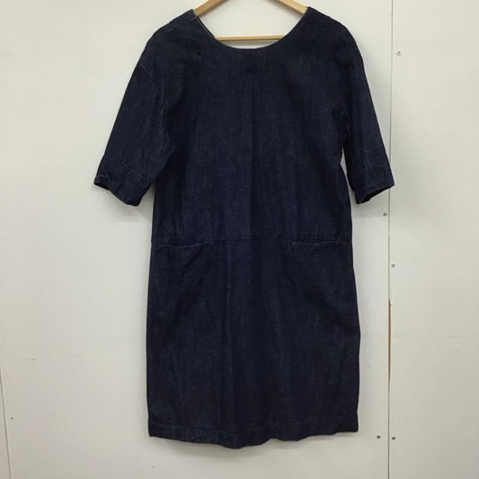 ニコアンド niko and... ワンピース ひざ丈スカート 無地 インディゴ / インディゴ /  レディース USED 古着 中古 10150409