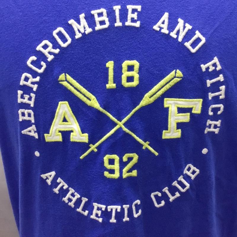 アバクロンビーアンドフィッチ ABERCROMBIE&FITCH Tシャツ 半袖 半袖カットソー プリントTシャツ クルーネックカットソー S ロゴ、文字 青 / ブルー /  メンズ USED 古着 中古 10116703
