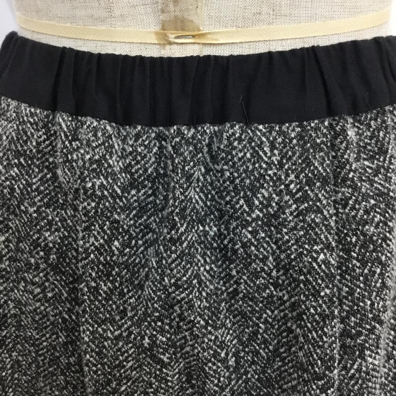 アダムエロペ ADAM ET ROPE  スカート ミニスカート 38  黒 / ブラック / X 白 / ホワイト /  レディース USED 古着 中古 10043341