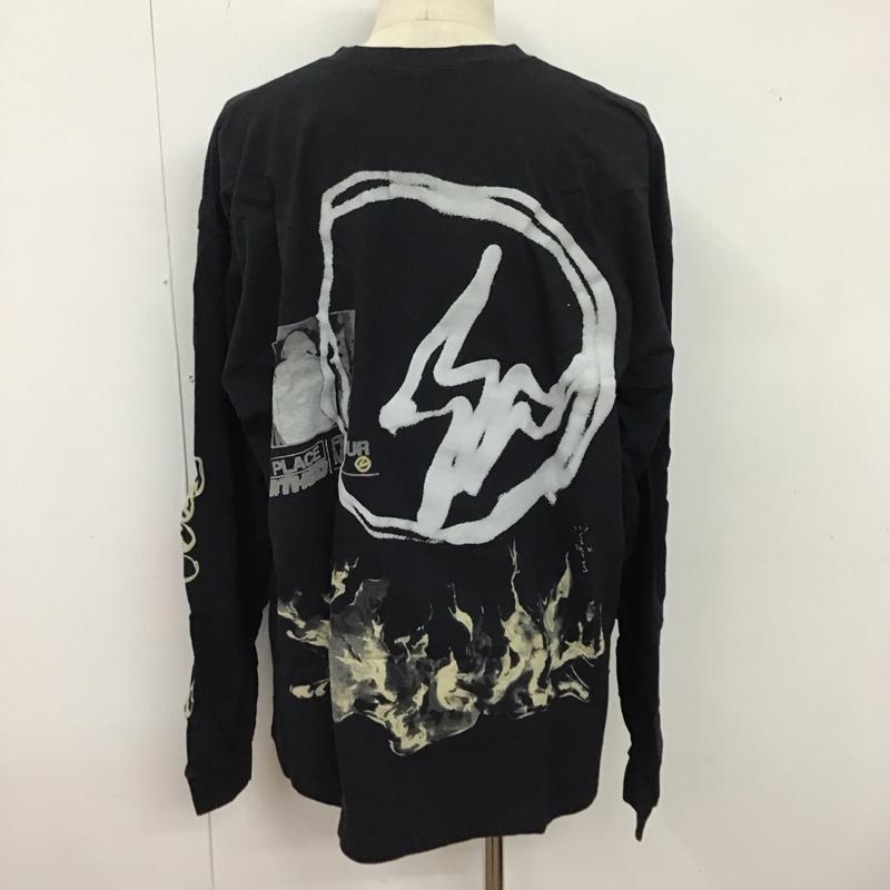 カクタスジャック Cactus Jack Tシャツ 長袖 ロンT クルーネック バックプリント FRAGMENT DESIGN XL ロゴ、文字 黒 / ブラック /  メンズ USED 古着 中古 10124966