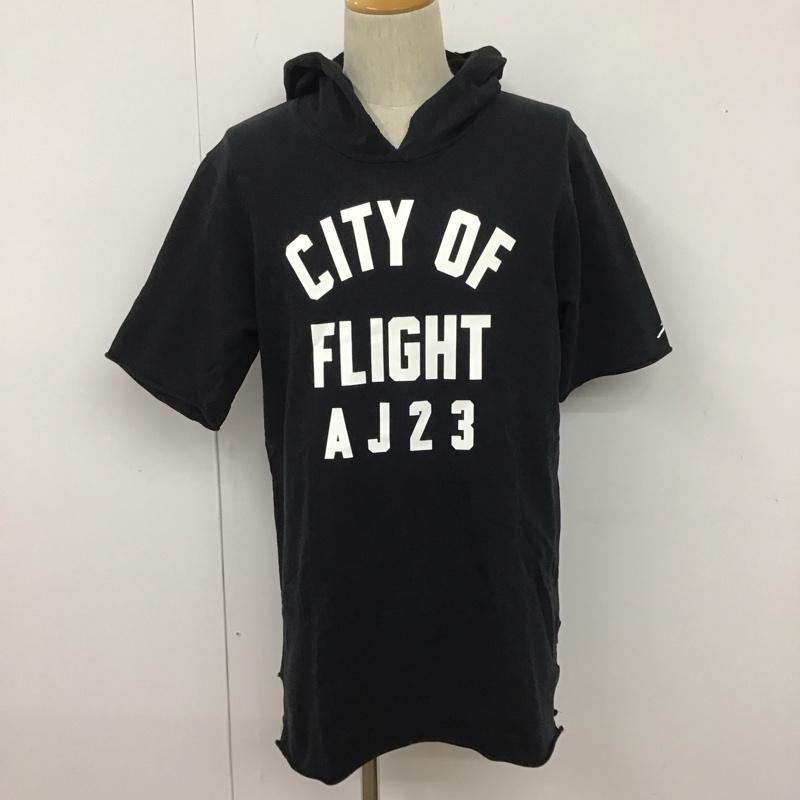 エアジョーダン AIR JORDAN パーカー 半袖 911317-010 SPORTSWEARSHORTSLEEVEHOODEDTOP 半袖パーカー M ロゴ、文字 黒 / ブラック /  メンズ USED 古着 中古 10109793